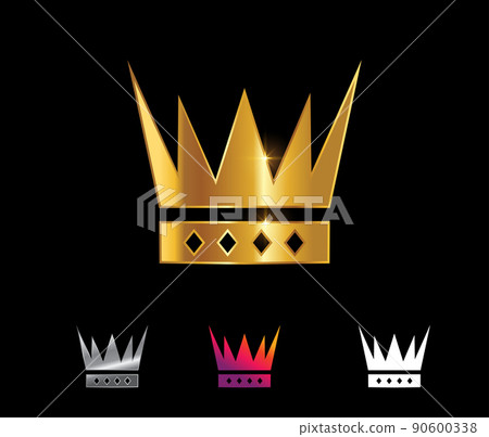 Golden Royal Crown Vector Sign - Stock Illustration [90600338] - PIXTA