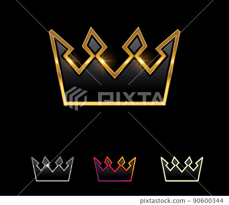 Golden Crown Vector Sign - Stock Illustration [90600344] - PIXTA