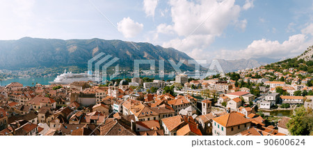 Panoramic view of old town Kotor, Montenegro Panoramic view of old town Kotor, Montenegro 90600624