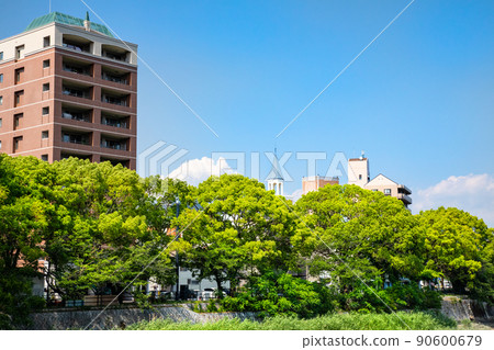 We are looking toward the entrance of Yokogawa-cho shopping street from Yokogawabashi Minamizume. Yokogawa station is ahead. Hiroshima We are looking toward the entrance of Yokogawa-cho shopping street from Yokogawabashi Minamizume. Yokogawa station is ahead. Hiroshima 90600679
