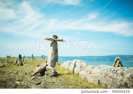 Landscape from stones lake Baikal Landscape from stones lake Baikal 90600839