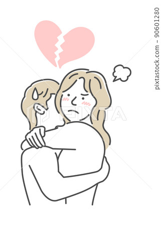 Men And Women Hugging Naked Upper Body Sex Stock Illustration