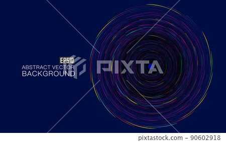 Colored spiral line abstract pattern background. 90602918