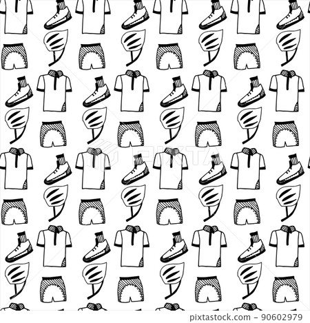 Vector pattern of doodles cycling Tour de France . 90602979