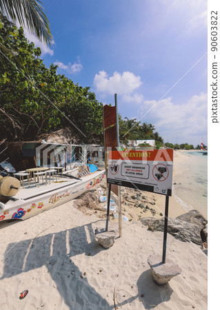 View to the Public Beach in the Maafushi  90603822