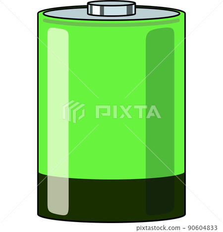 Illustration of dry batteries (with outline) 90604833