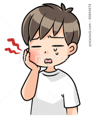 一個因為蛀牙而哭泣的男孩 90604878