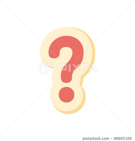 Cartoon illustration icon of question mark, question and question 90605100