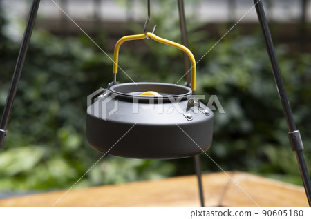 picnic set kettle on abstract background picnic set kettle on abstract background 90605180