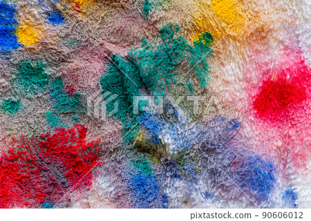 Towel dyed with paint 90606012