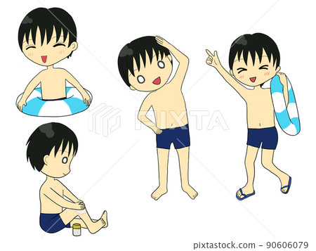 Boy playing in the sea / pool 90606079