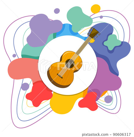 A guitar on white background A guitar on white background 90606317