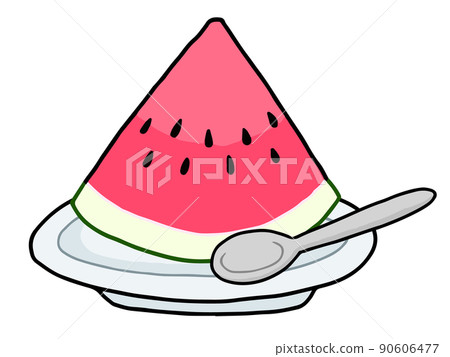 西瓜04_切片片（正面，帶盤） 90606477