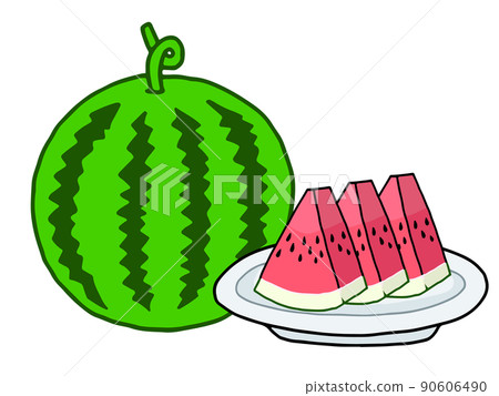 Cute Watermelon Cartoon Fruit