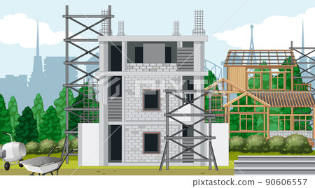 Building construction site scene Building construction site scene 90606557