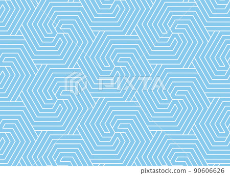 Abstract geometric pattern with stripes, lines. Seamless vector background. White and blue ornament. Simple lattice graphic design Abstract geometric pattern with stripes, lines. Seamless vector background. White and blue ornament. Simple lattice graphic design 90606626