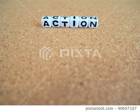 English words ACTION Central back placement (cork) 90607187