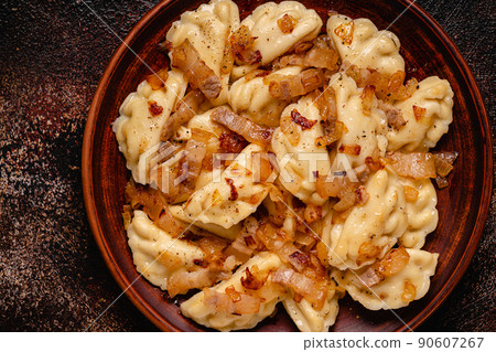 Dumplings, filled with mashed potatoes. Dumplings, filled with mashed potatoes. 90607267