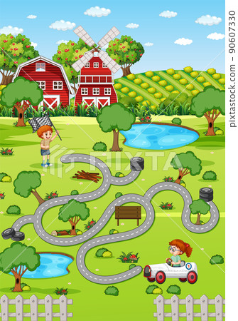 A farm boardgame template A farm boardgame template 90607330