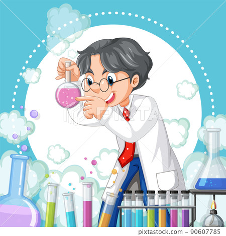 A scientist experiment in the lab on template A scientist experiment in the lab on template 90607785