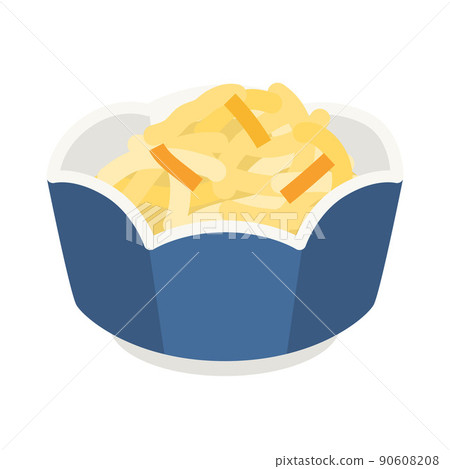 Illustration of simmered dried daikon radish 90608208