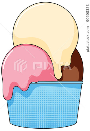 An ice cream on white background An ice cream on white background 90608328