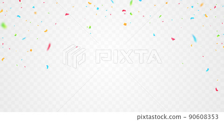 Background vector illustration with confetti. Beautiful colors for parties or celebrations. Background vector illustration with confetti. Beautiful colors for parties or celebrations. 90608353