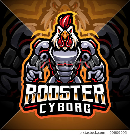 Rooster cyborg mascot logo design Rooster cyborg mascot logo design 90609993