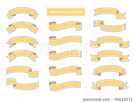Cute ribbon material set (orange) 90610571