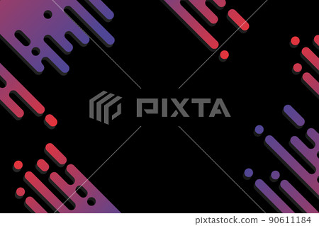 Abstract black illustration with oblique purple stripes 90611184