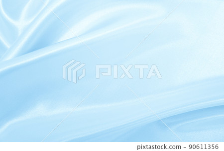 Smooth elegant blue silk or satin luxury cloth texture as abstract background. Luxurious background design 90611356