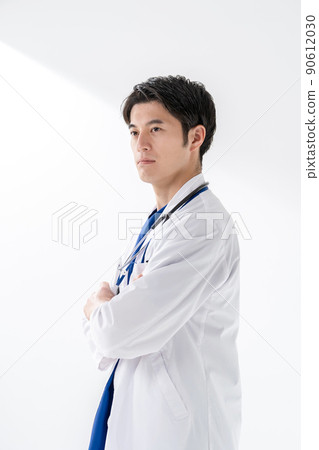 Male doctor in white coat medical 90612030