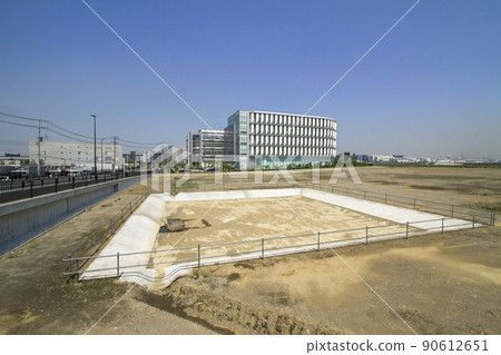 King Sky Front's PeptiDream new research building expansion site and rainwater runoff control facility 90612651