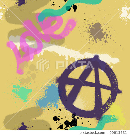 Graffiti spray paint seamless pattern. Vector illustration. Graffiti spray paint seamless pattern. Vector illustration. 90613581