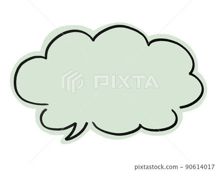 Simple handwritten cloud-shaped balloon Simple handwritten cloud-shaped balloon 90614017