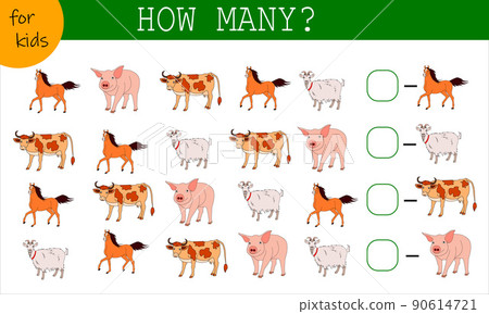 math game for kids to count the animals math game for kids to count the animals 90614721