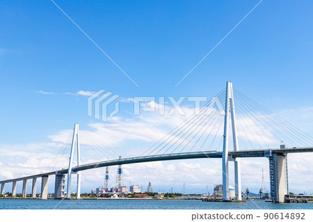 壯麗的雲彩和新湊橋① 90614892