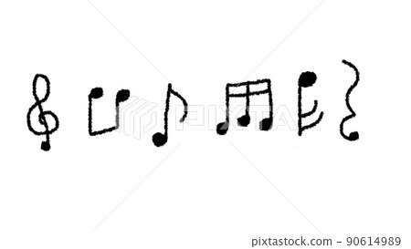 Hand-painted notes_monochrome 90614989