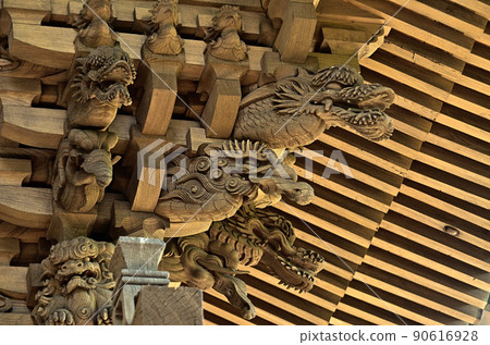 Ogawa Town, Saitama Prefecture, a tangible cultural property designated by the prefecture, Yamiya Shrine, the sacred beast of the main shrine 90616928