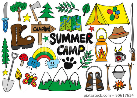 Summer camp Children, kids camping Summer camp Children, kids camping 90617634