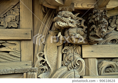 Ogawa Town, Saitama Prefecture, a tangible cultural property designated by the prefecture, Yamiya Shrine, the sacred beast of the main shrine Ogawa Town, Saitama Prefecture, a tangible cultural property designated by the prefecture, Yamiya Shrine, the sacred beast of the main shrine 90618628