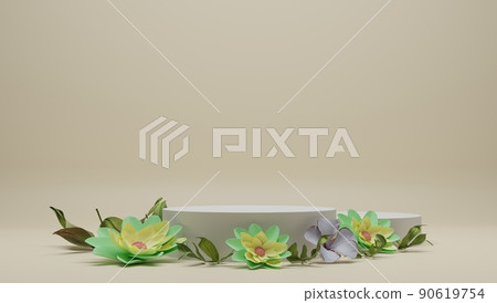 3D rendering flower background mauve color with geometric shape podium for product display, minimal concept, Premium illustration pastel floral elements, beauty, cosmetic, valentines day. 3D rendering flower background mauve color with geometric shape podium for product display, minimal concept, Premium illustration pastel floral elements, beauty, cosmetic, valentines day. 90619754