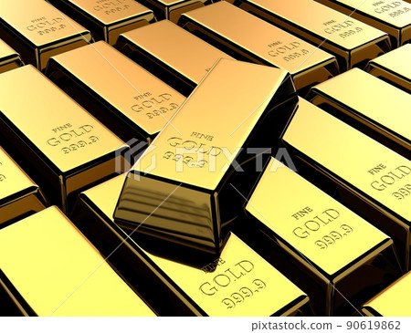 Golden bars background 90619862