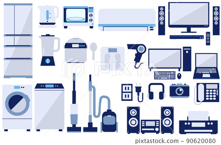 Set of icons for home appliances and electrical appliances 90620080