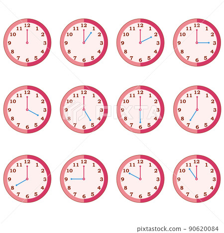 Set of analog clock icons Set of analog clock icons 90620084