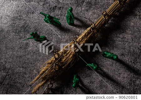 小麥綁在軍隊和鎖鏈上 小麥綁在軍隊和鎖鏈上 90620801