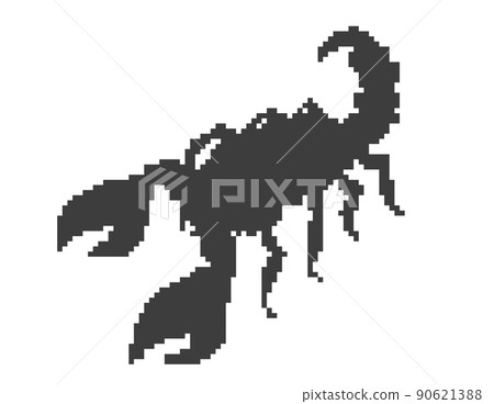 像素藝術蝎子剪影 像素藝術蝎子剪影 90621388