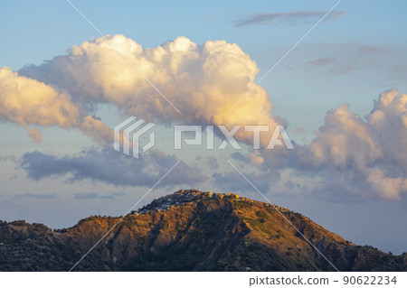 Landscape in susnset, Calabria, Italy 90622234