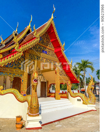 Wat Phra Phutthabat Tak Pha temple on top of the mountain in Lamphun, Thailand 90623966