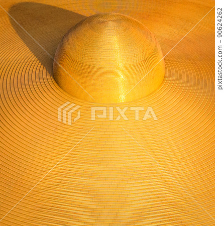 Aerial view of Wat Phra Dhammakaya temple in Pathum Thani Province north of Bangkok, Thailand. 90624262